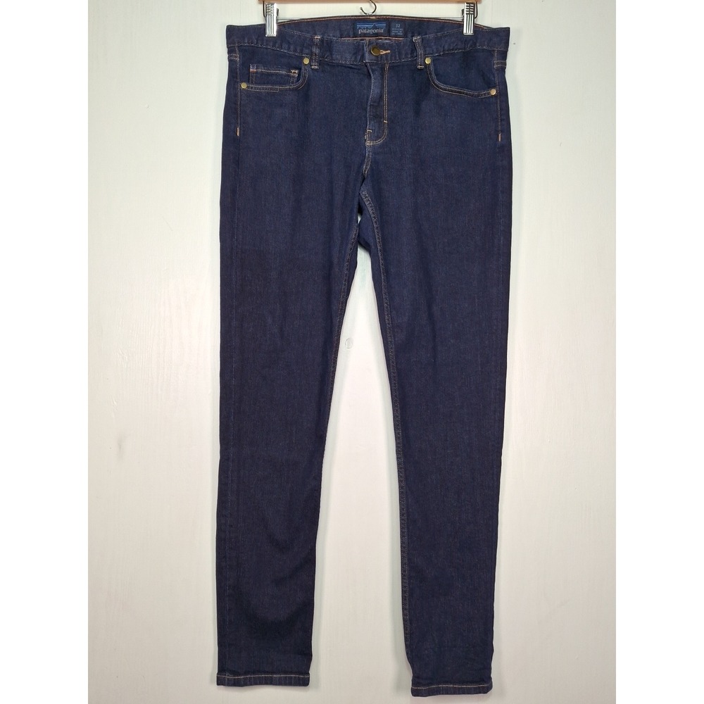 Patagonia Womens Slim Fit Organic Cotton Denim Jeans Dark Wash Indigo Size 32 - Picture 11 of 12